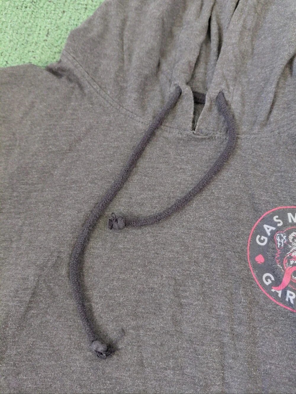 Gas Monkey Garage Sleeveless Hoodie Logo Cars Mechanic Dark Gray Top Sz Large